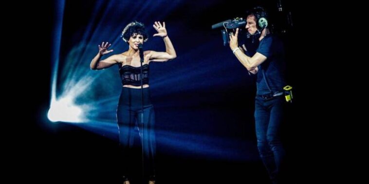 Barbara Pravi, during the dress rehearsal for the second Eurovision Song Contest at Ahoy Rotterdam on May 19, 2021.