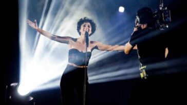 French singer Barbara Pravi during her performance in the Eurovision Song Contest in Rotterdam (Netherlands), May 22, 2021.
