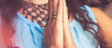 The picture showing the sign how the greetings(Namaste) we do.