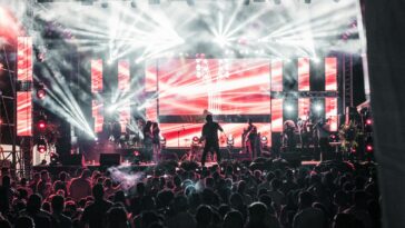 music festival crowd stage