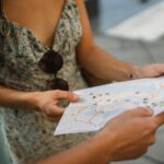 couple travel adventure world map