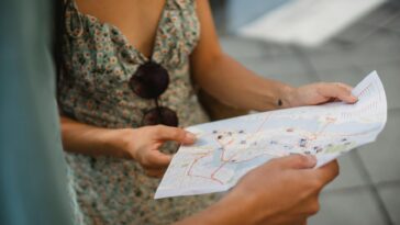 couple travel adventure world map