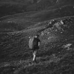 solo traveler backpack mountain