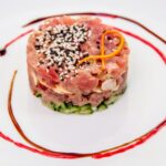 trendy food colorful plating