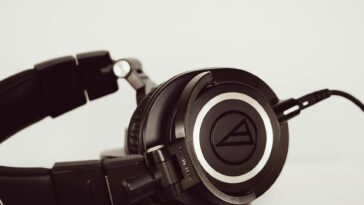 music headphones colorful abstract