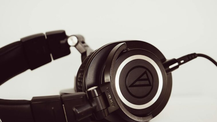 music headphones colorful abstract