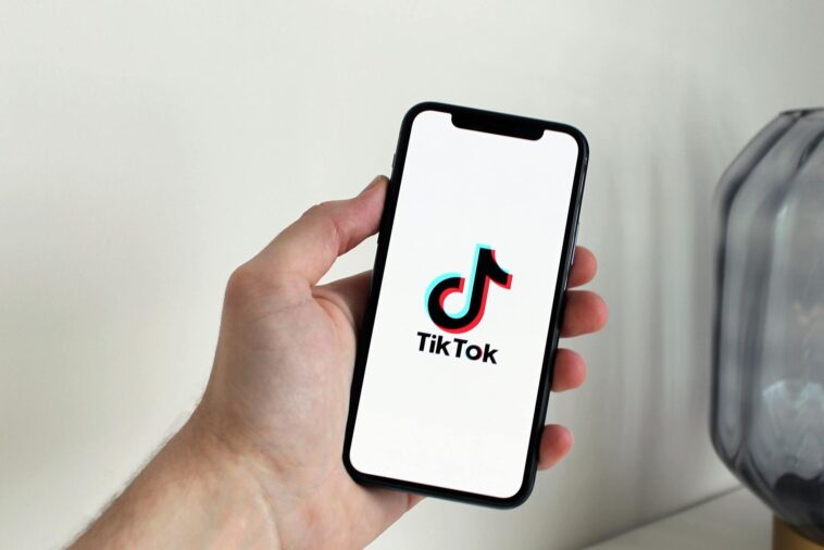 smartphone tiktok social media colorful